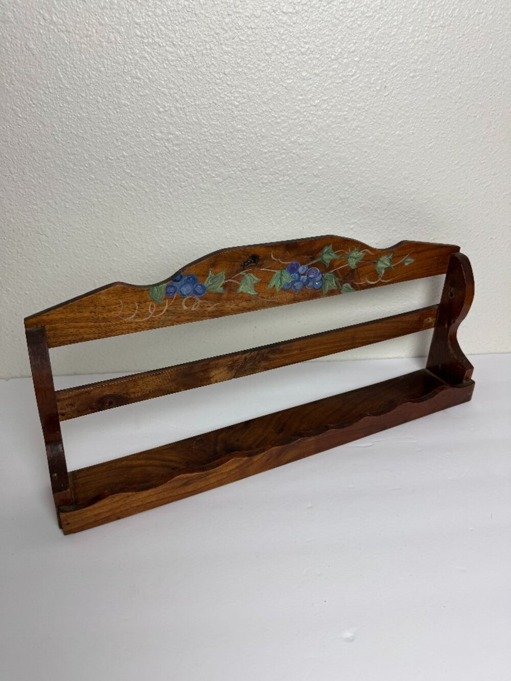 Vintage Wooden Shelf Spice Rack Display Shabby Chic Farmhouse Cottagecore